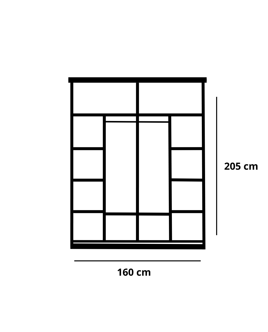 Armoire 2 Portes Coulissantes Lirona Blanc