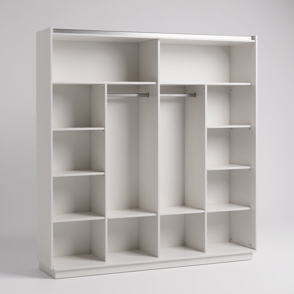 Armoire 2 Portes Coulissantes Lirona Blanc