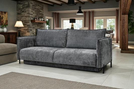 Canapé Convertible Azalfi Tweed Gris