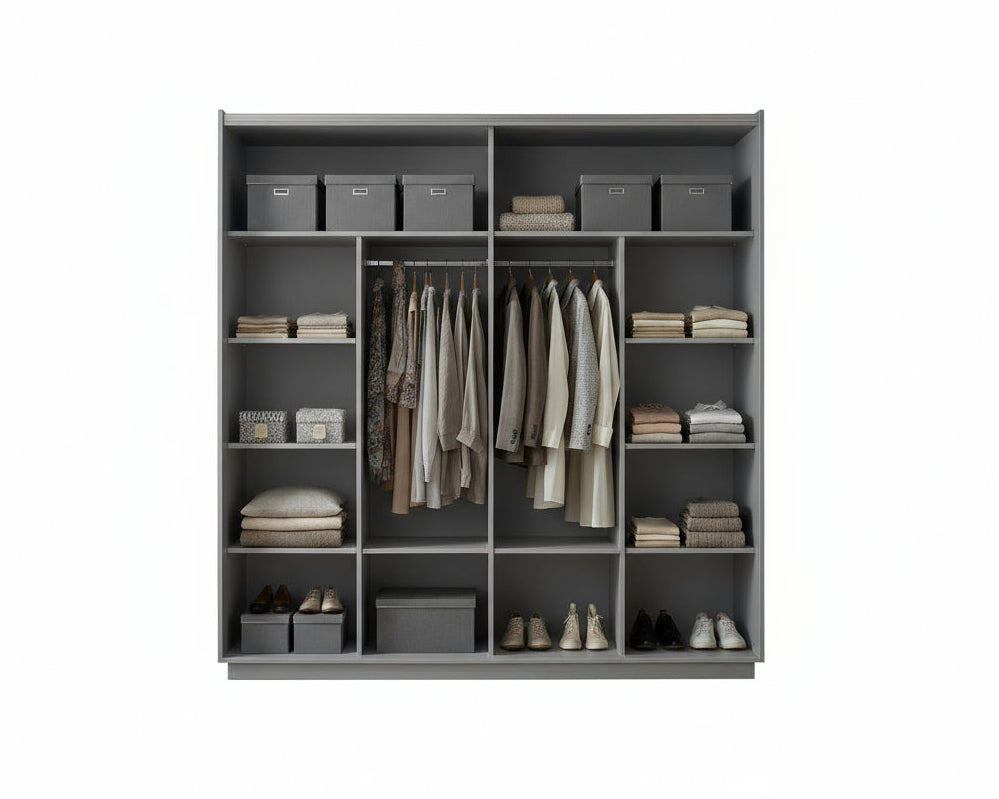 Armoire Dressing Rilona Gris
