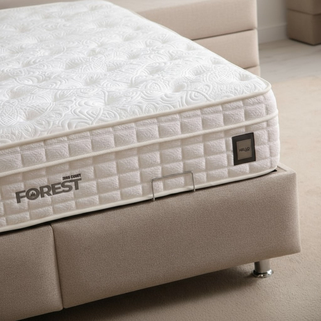 Lit Coffre EDEN BEIGE - Velours