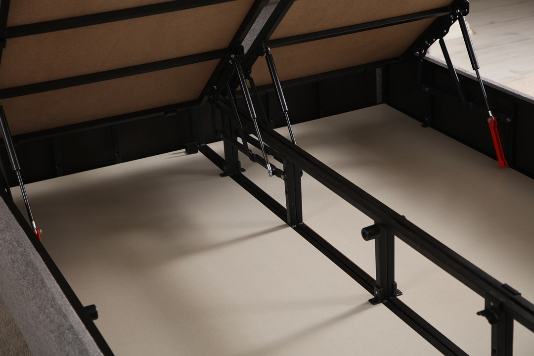Lit Coffre EDEN BEIGE - Velours