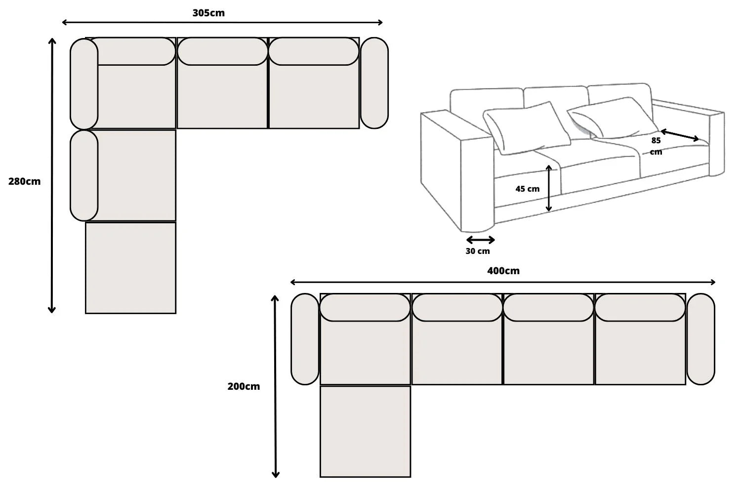 Canapé Modulable Élégance Velours 4+1 Pouf