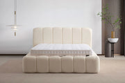 Lit Coffre ELA BLANC CASSÉ - Chenille