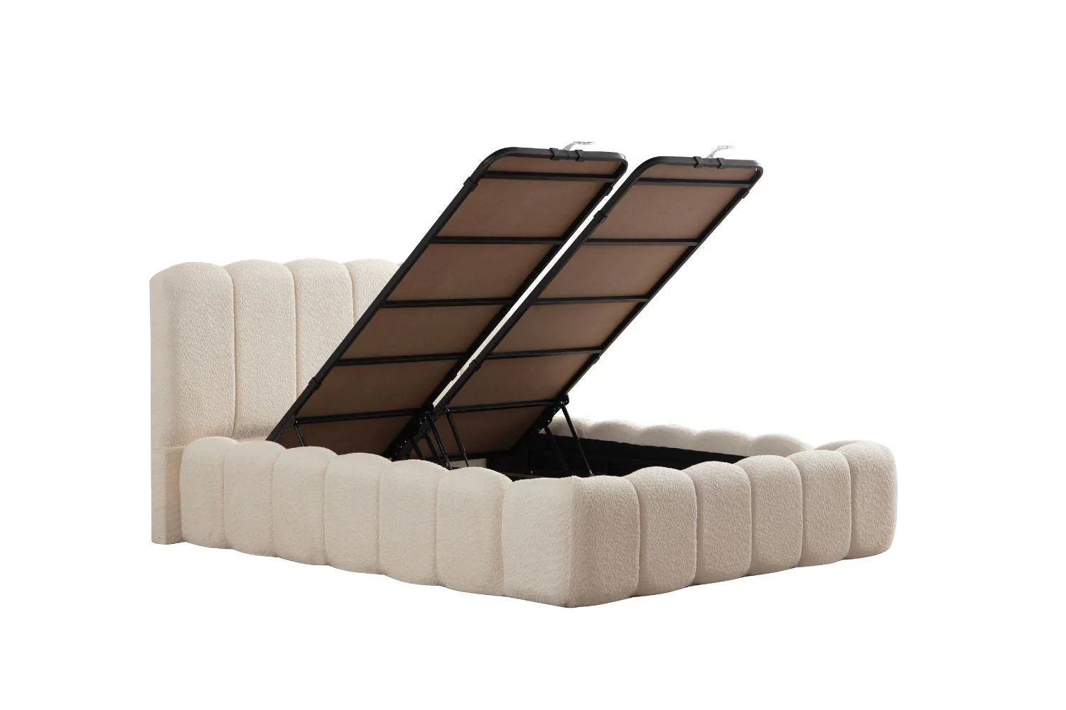 Lit Coffre ELA BLANC CASSÉ - Chenille