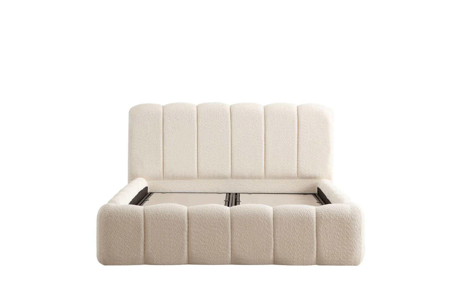 Lit Coffre ELA BLANC CASSÉ - Chenille