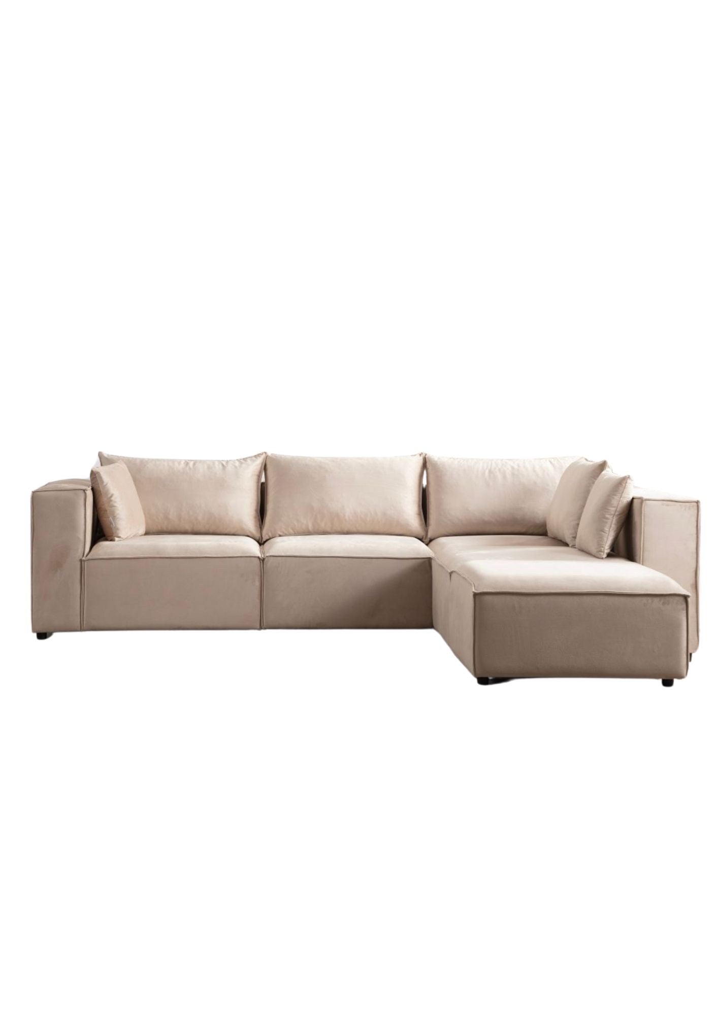 Canapé Modulable Élégance Velours 4+1 Pouf