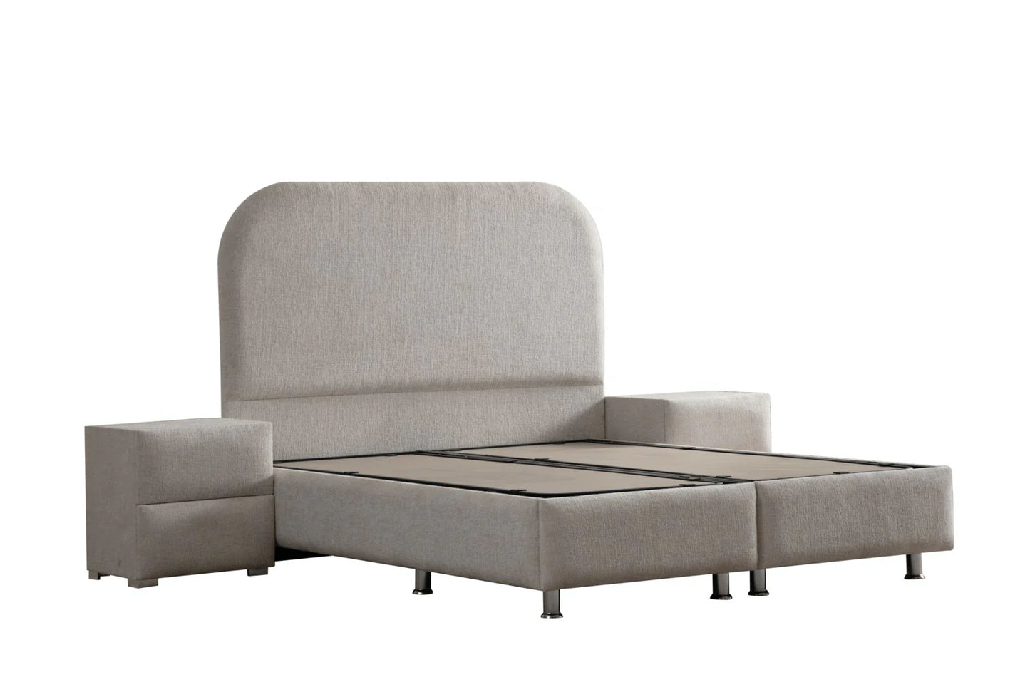 Lit Coffre JADE BLANC CASSÉ - Chenille