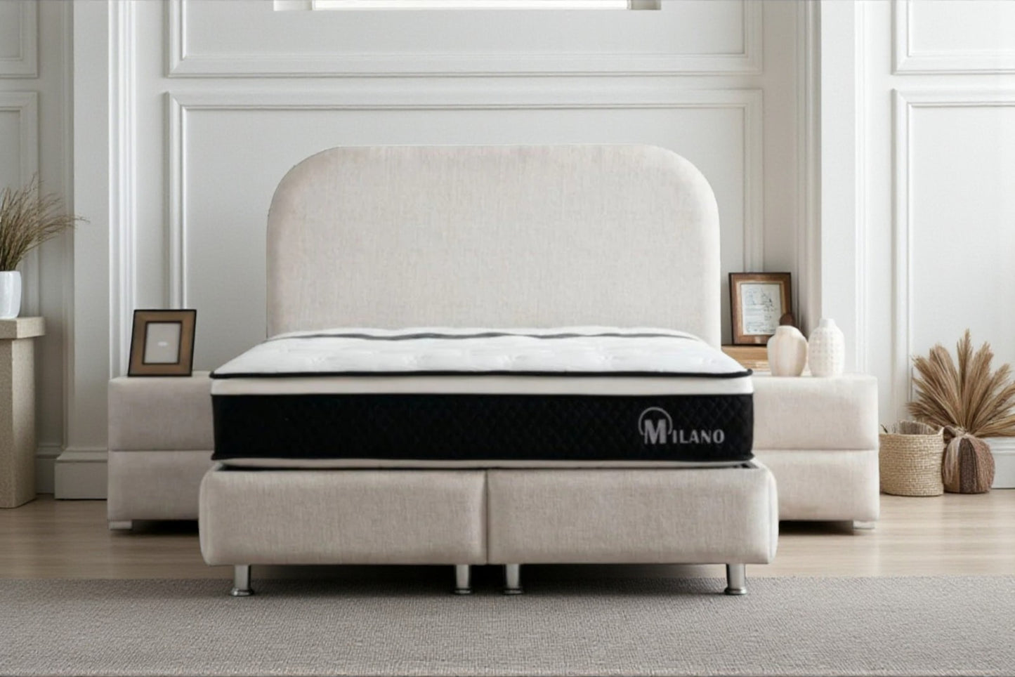 Lit Coffre JADE BLANC CASSÉ - Chenille