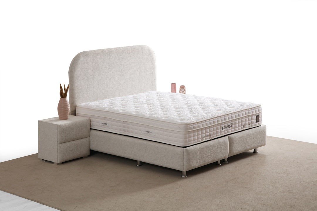 Lit Coffre JADE BLANC CASSÉ - Chenille
