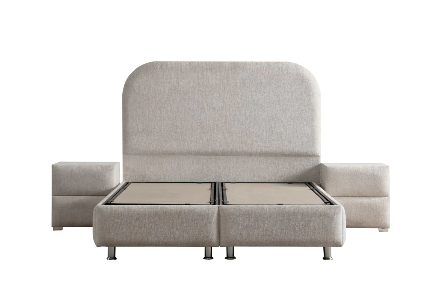 Lit Coffre JADE BLANC CASSÉ - Chenille