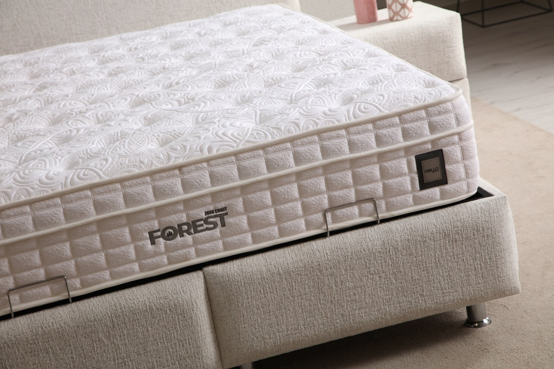 Lit Coffre JADE BLANC CASSÉ - Chenille