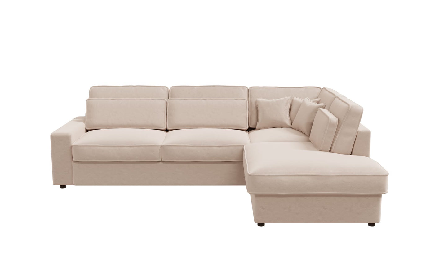 Canapé d'Angle Lexas Velours Beige