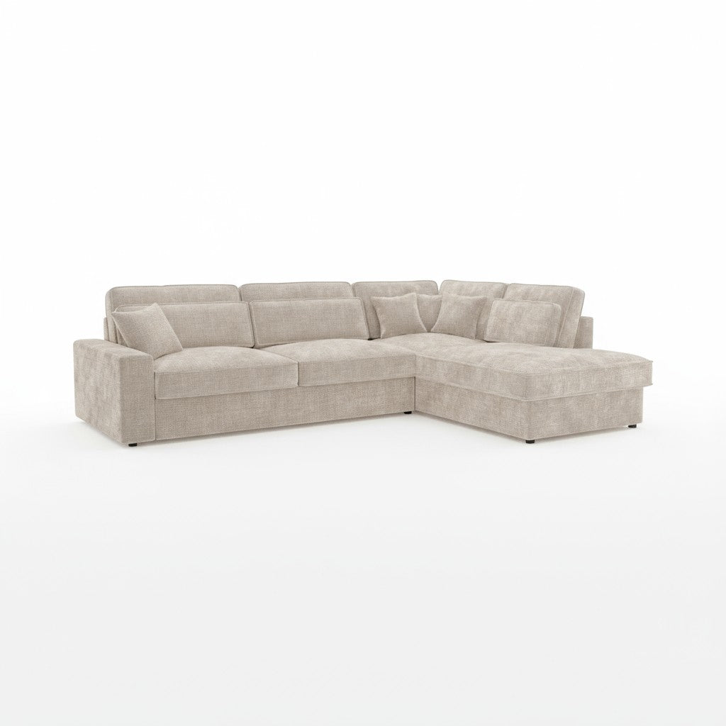 Canapé d'Angle Lexas Tweed Beige