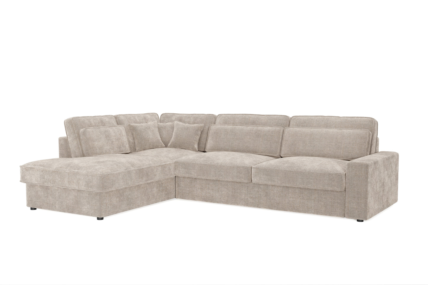 Canapé d'Angle Lexas Tweed Beige