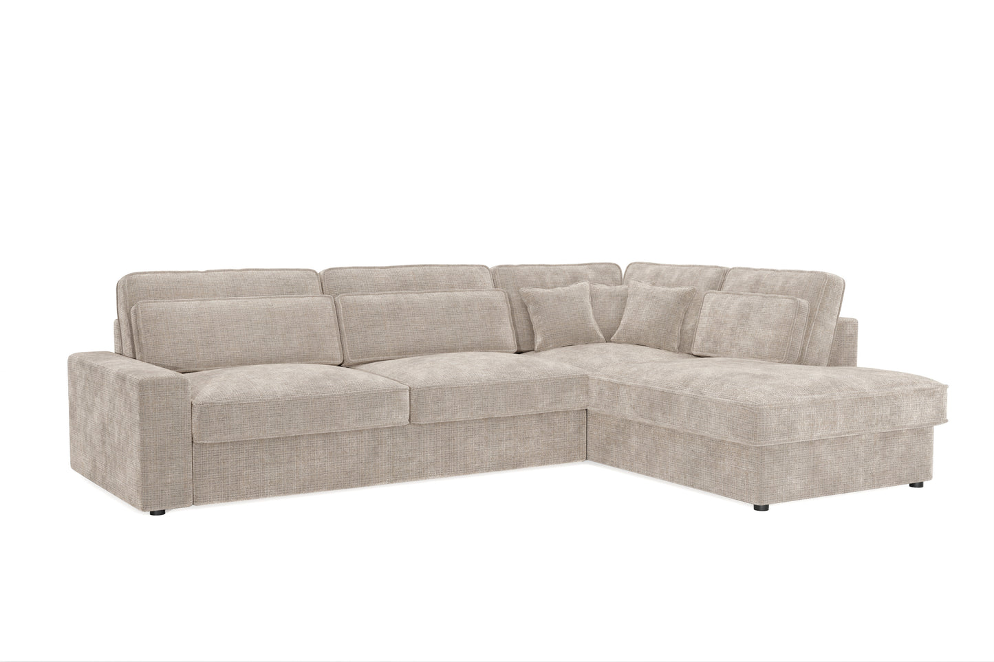 Canapé d'Angle Lexas Tweed Beige