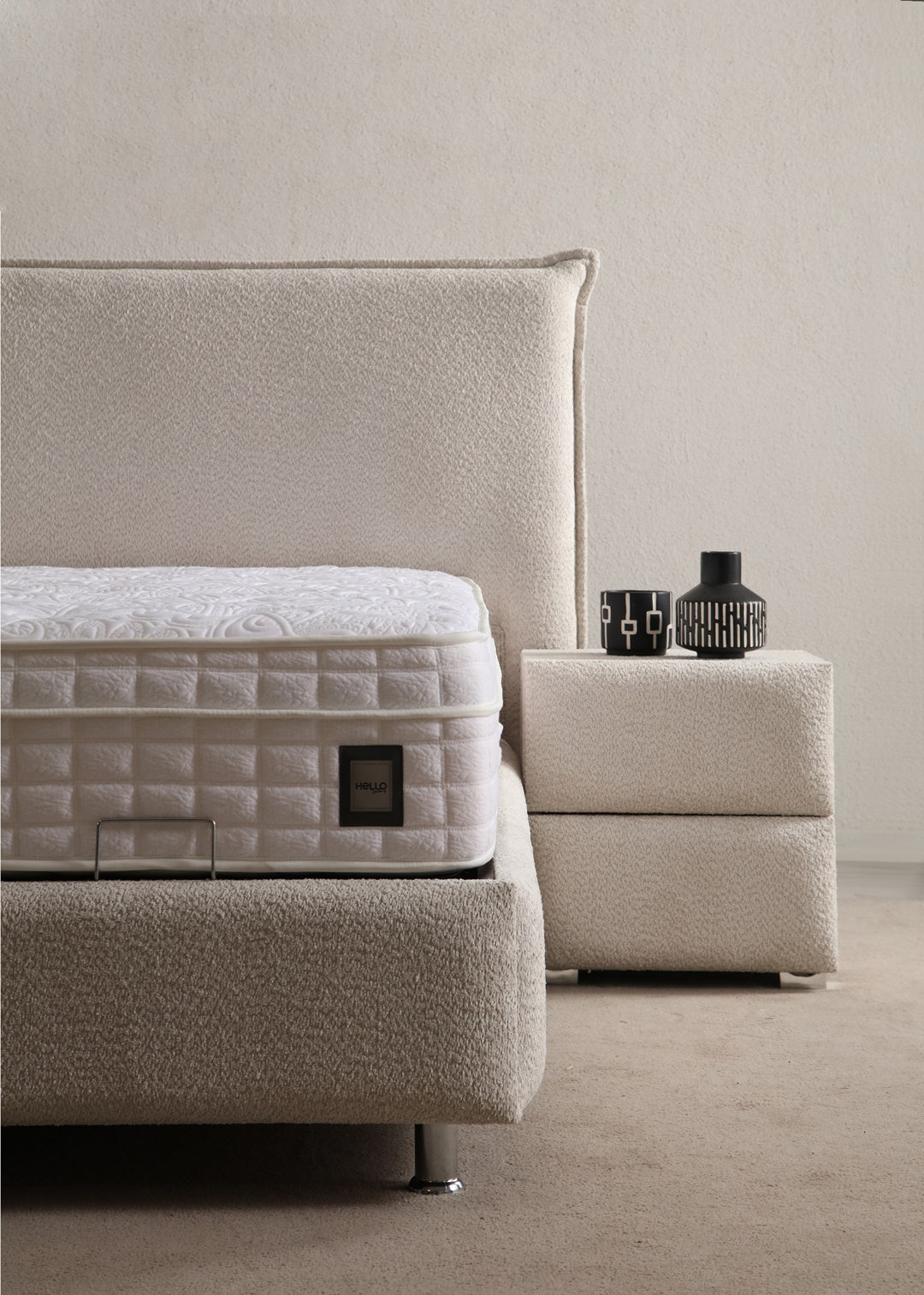 Lit Coffre MIA BEIGE - Chenille