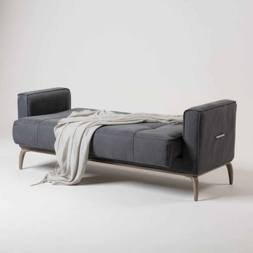 Canapé Convertible Kelebel Velours Gris