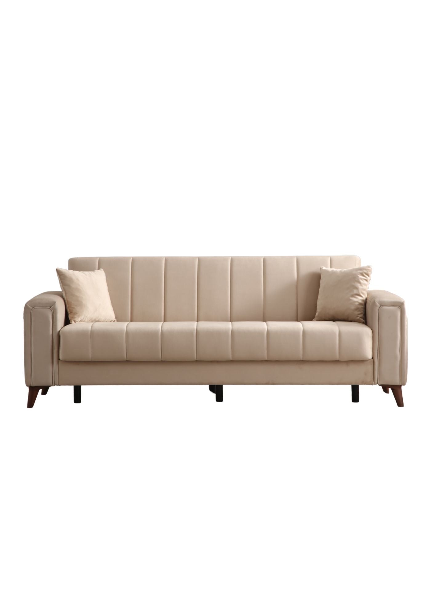 Canapé Convertible Novia Velours Beige
