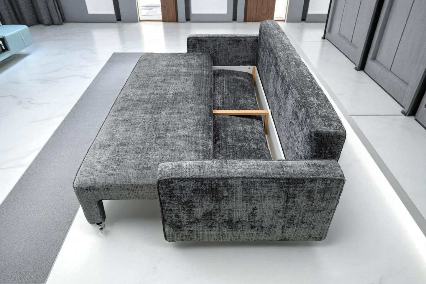 Canapé Convertible Nicale Tweed Gris