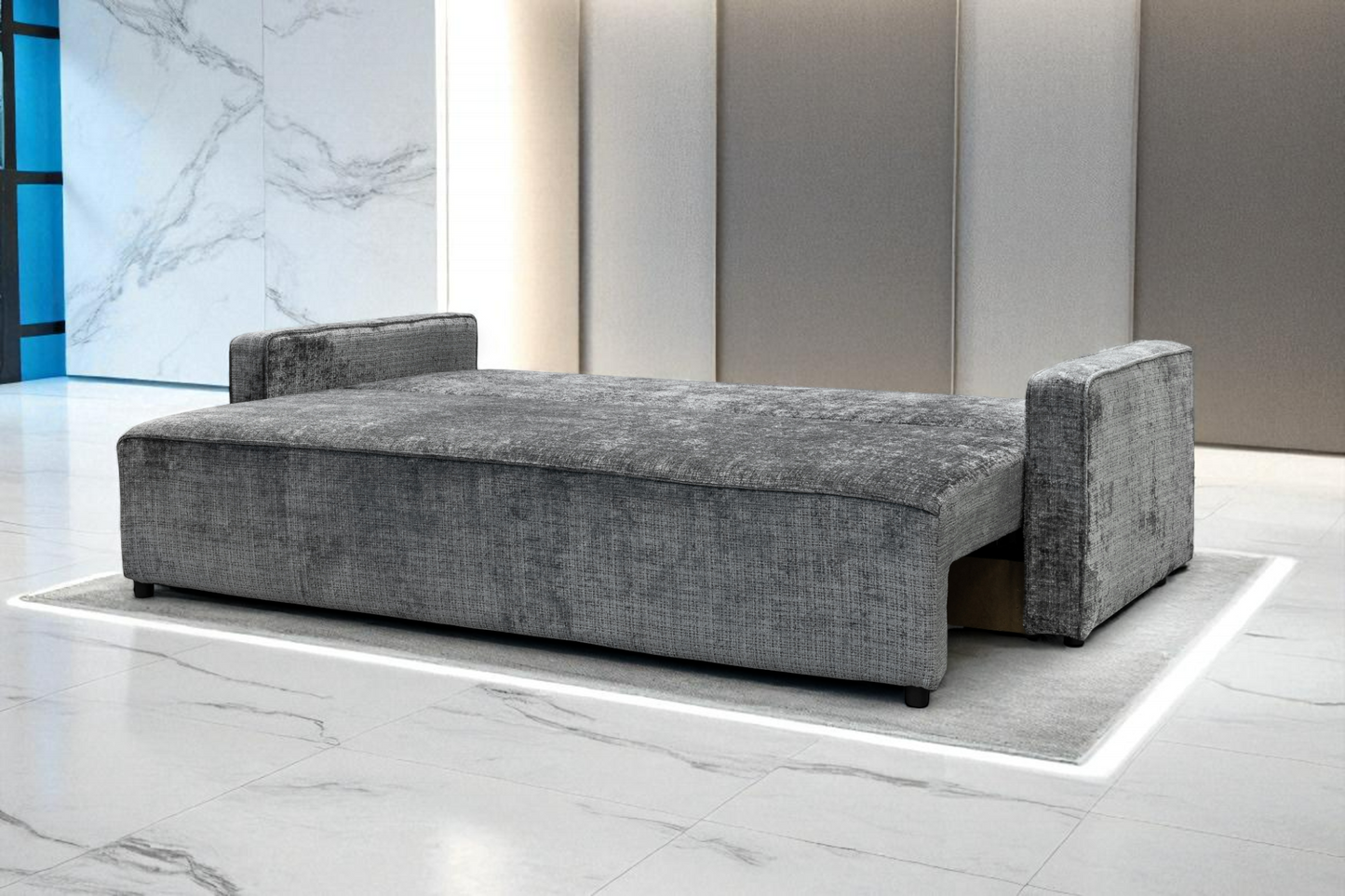 Canapé Convertible Nicale Tweed Gris