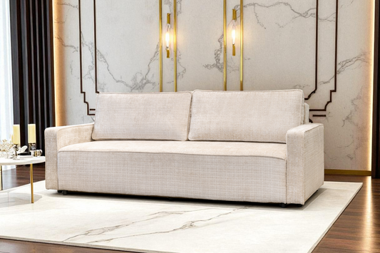 Canapé Convertible Nicale Tweed Beige