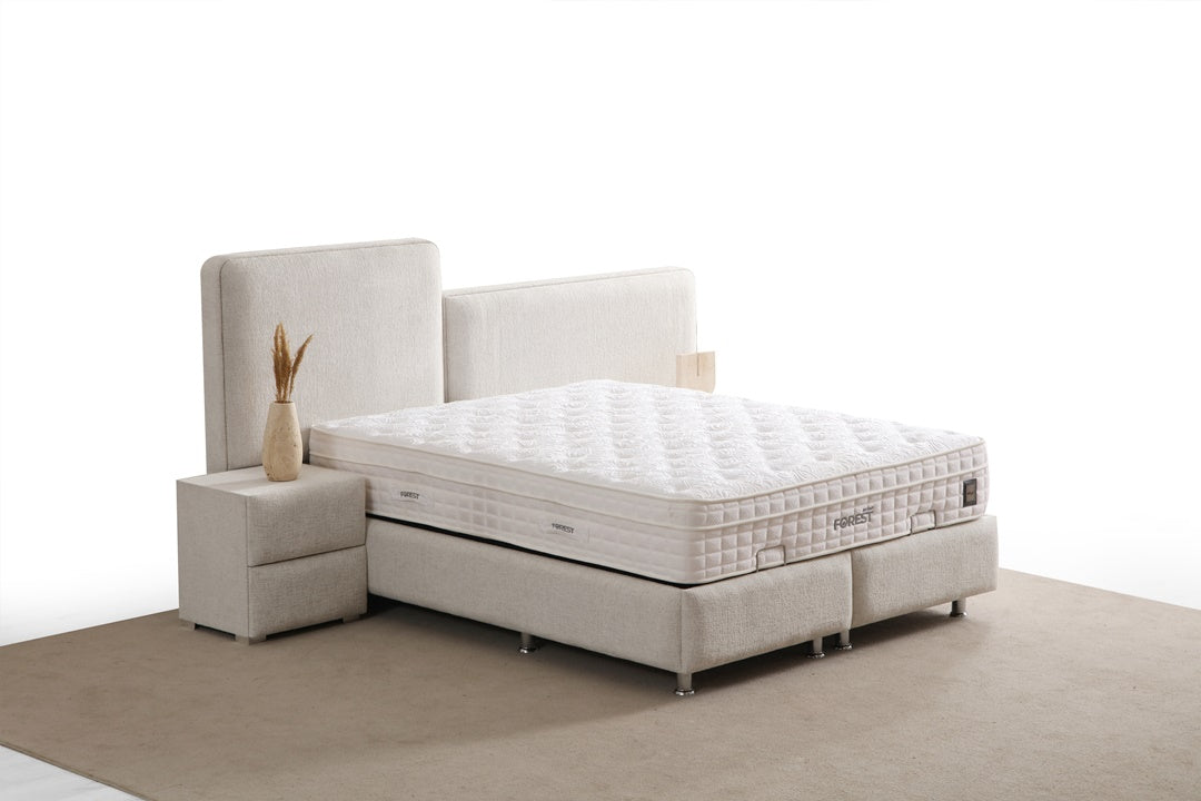 Lit Coffre OLIVIA BLANC CASSÉ - Chenille