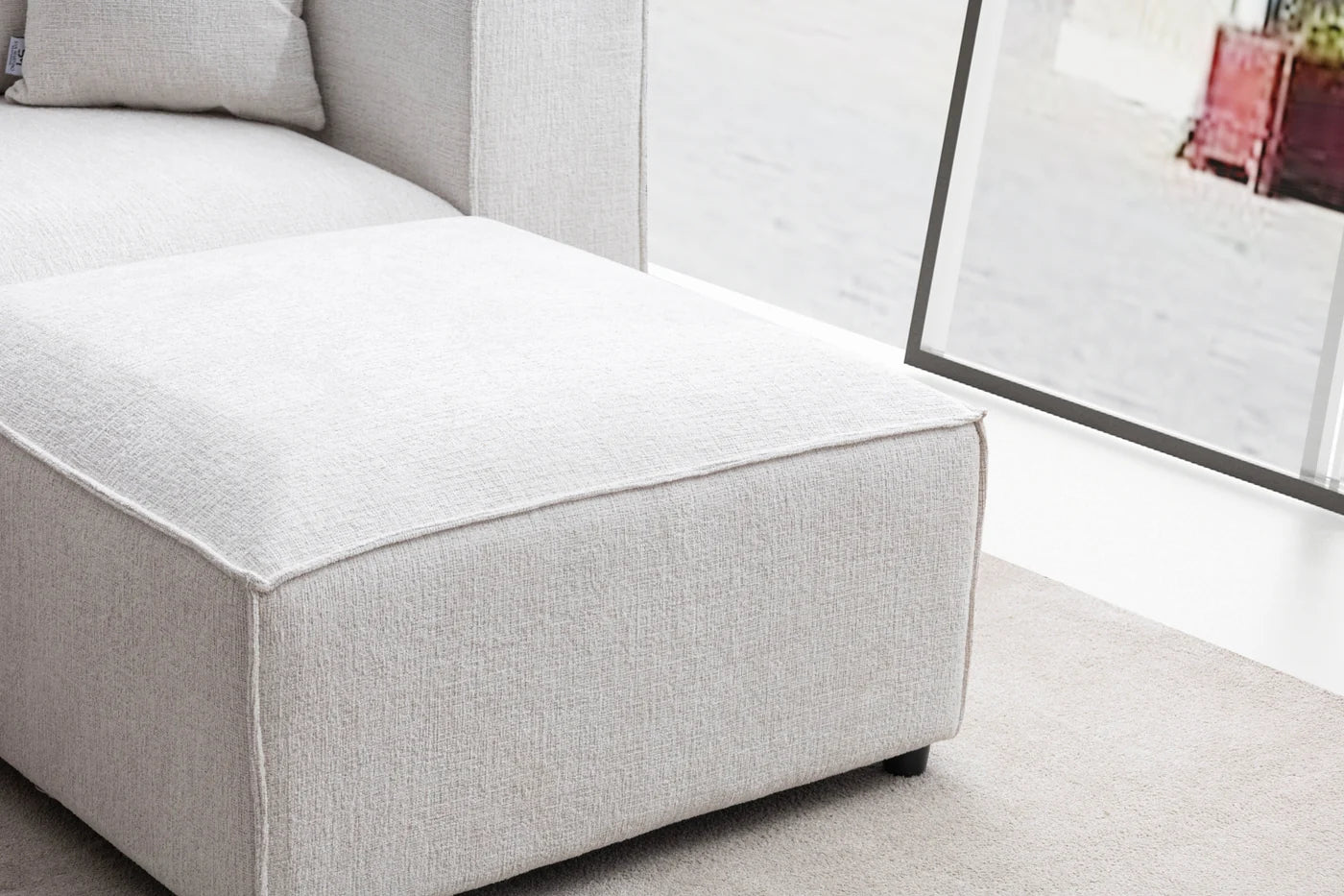 Canapé Modulable Élégance Chenille 3+1 Pouf