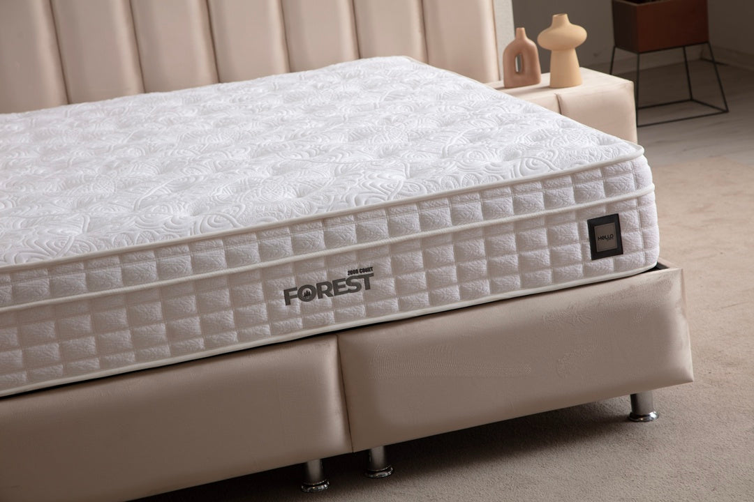 Lit Coffre DEFNE BEIGE - Velours