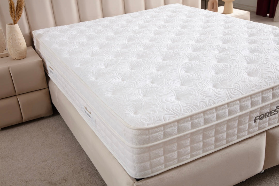 Lit Coffre DEFNE BEIGE - Velours