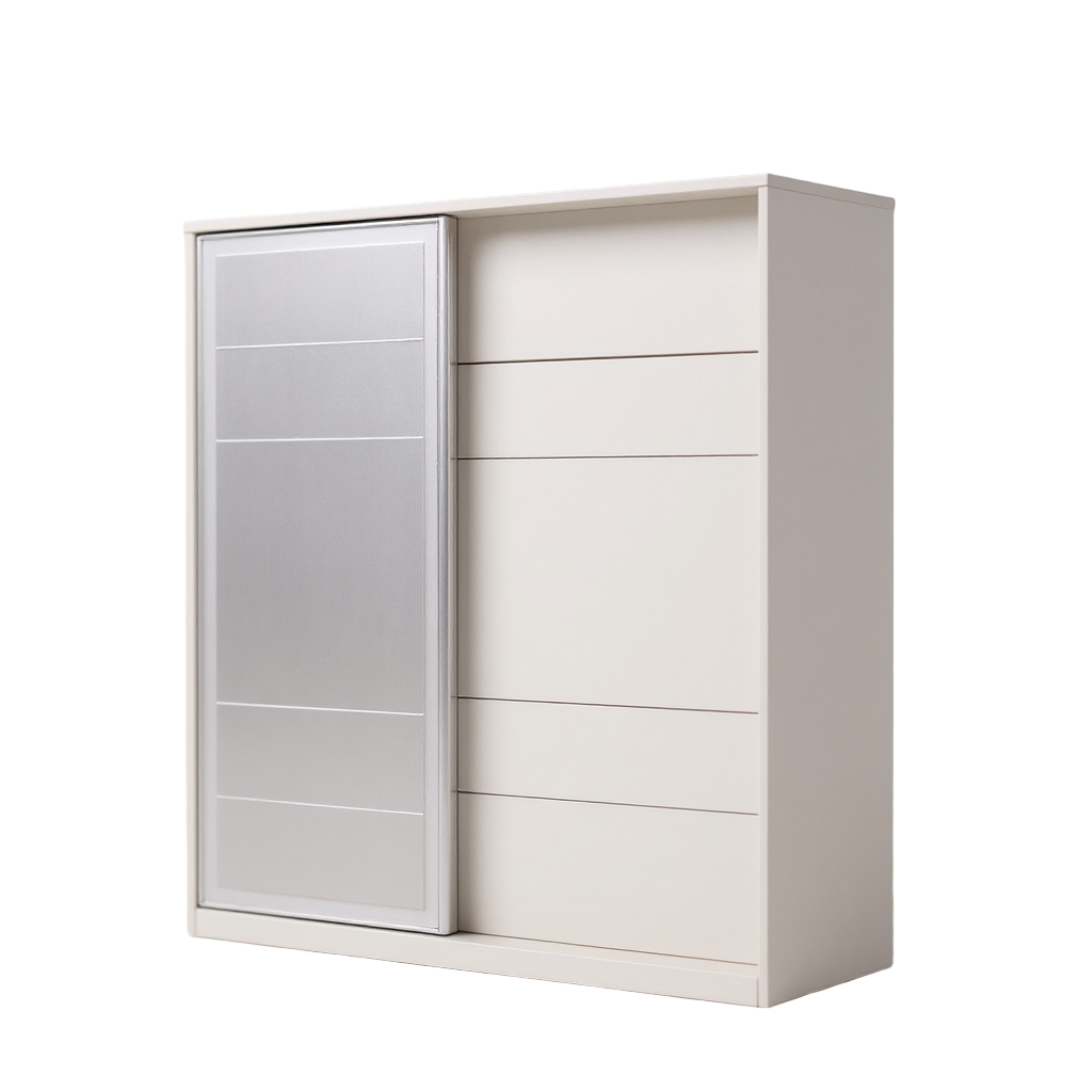 Armoire 2 Portes Coulissantes Lirona Blanc