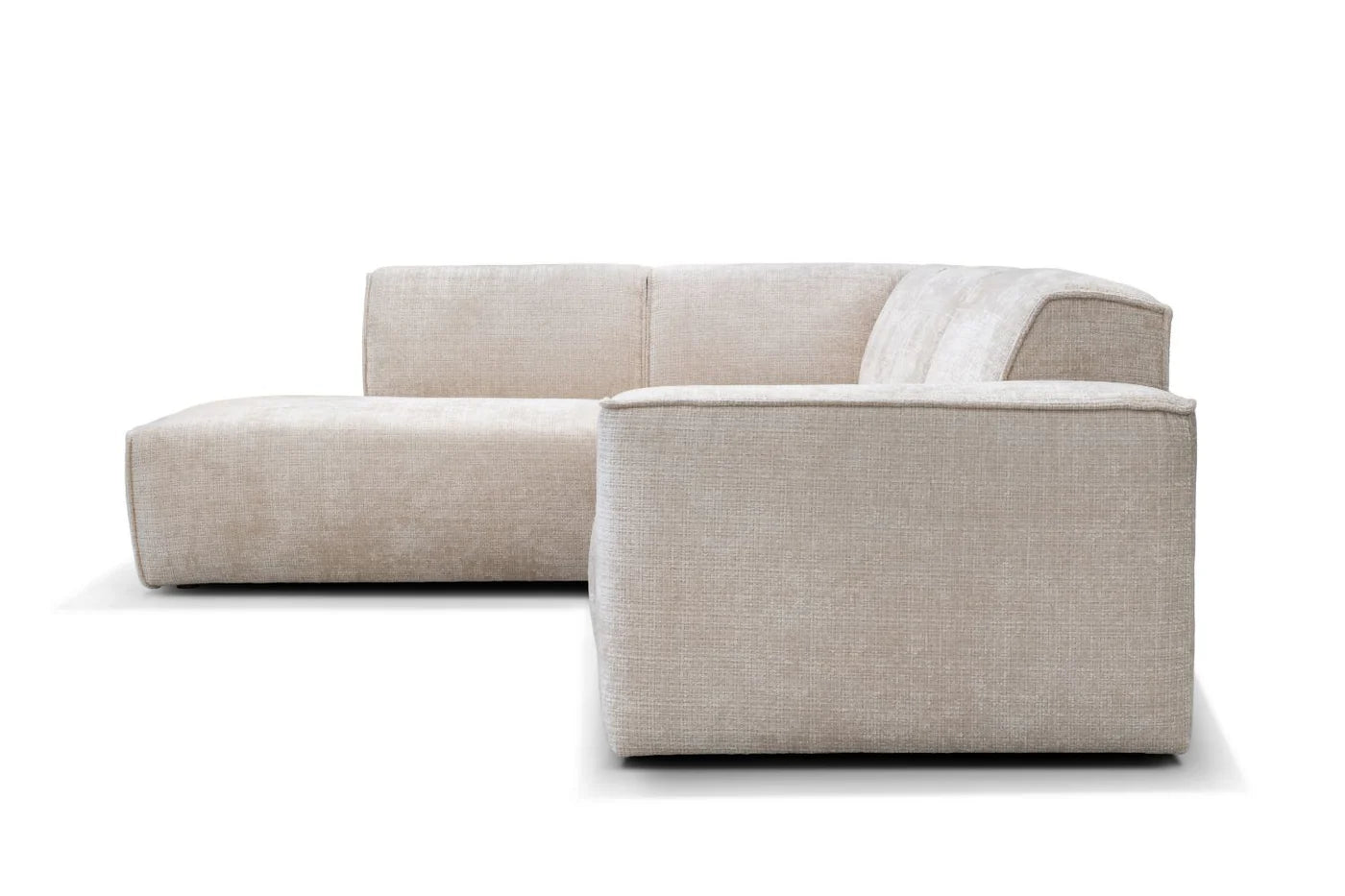 Canapé d'Angle Collet Tweed Crème