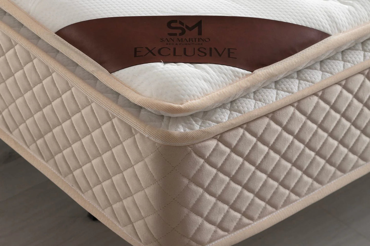 Matelas Ressort Ensachés SM Exclusive Beige - 32 cm Surmatelas Intégré