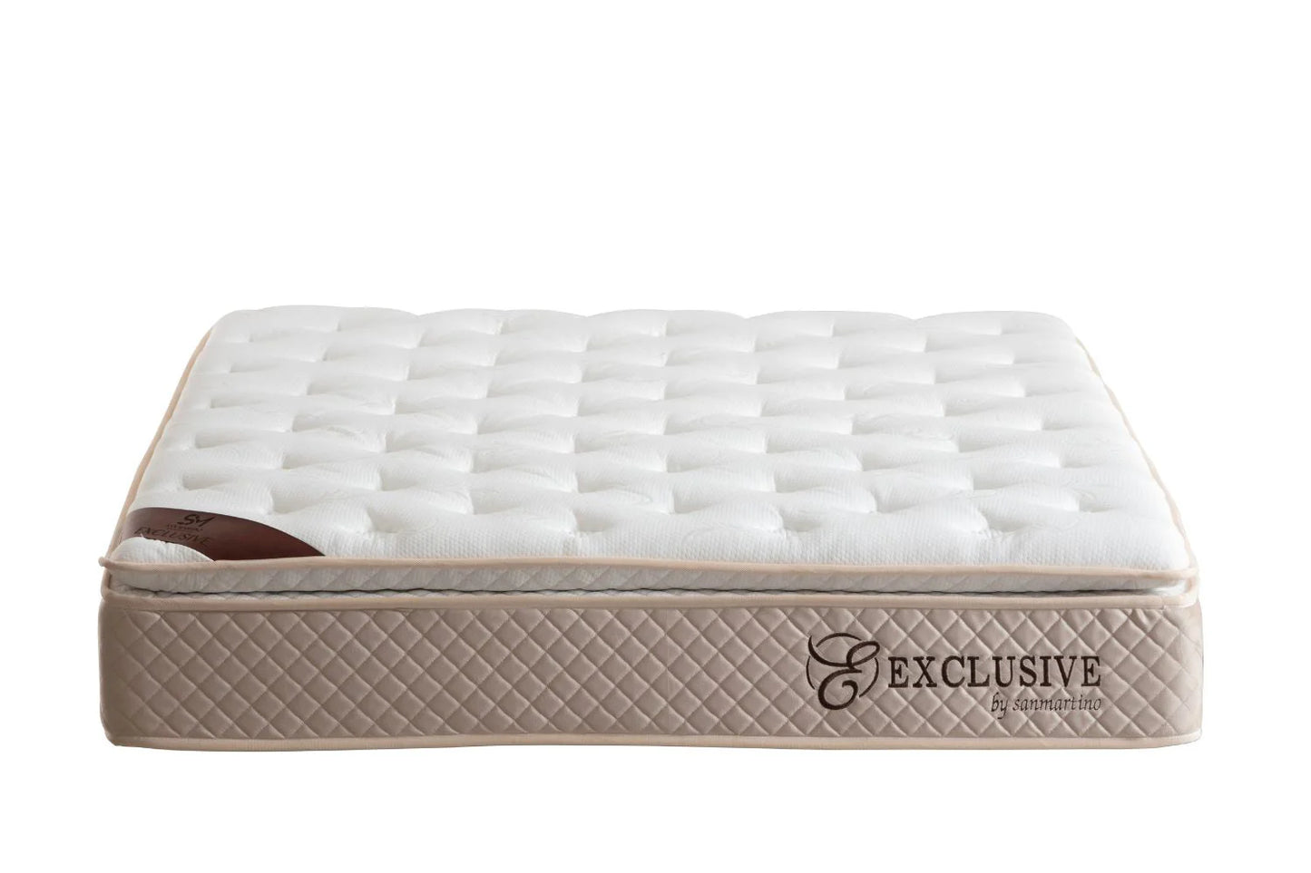 Matelas Ressort Ensachés SM Exclusive Beige - 32 cm Surmatelas Intégré