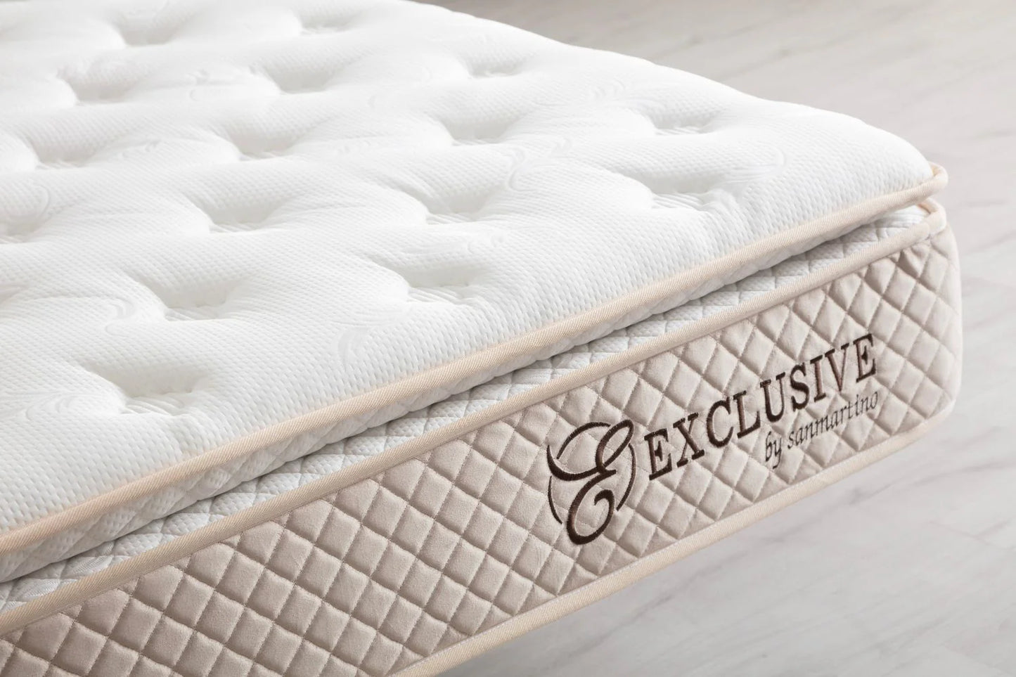 Matelas Ressort Ensachés SM Exclusive Beige - 32 cm Surmatelas Intégré