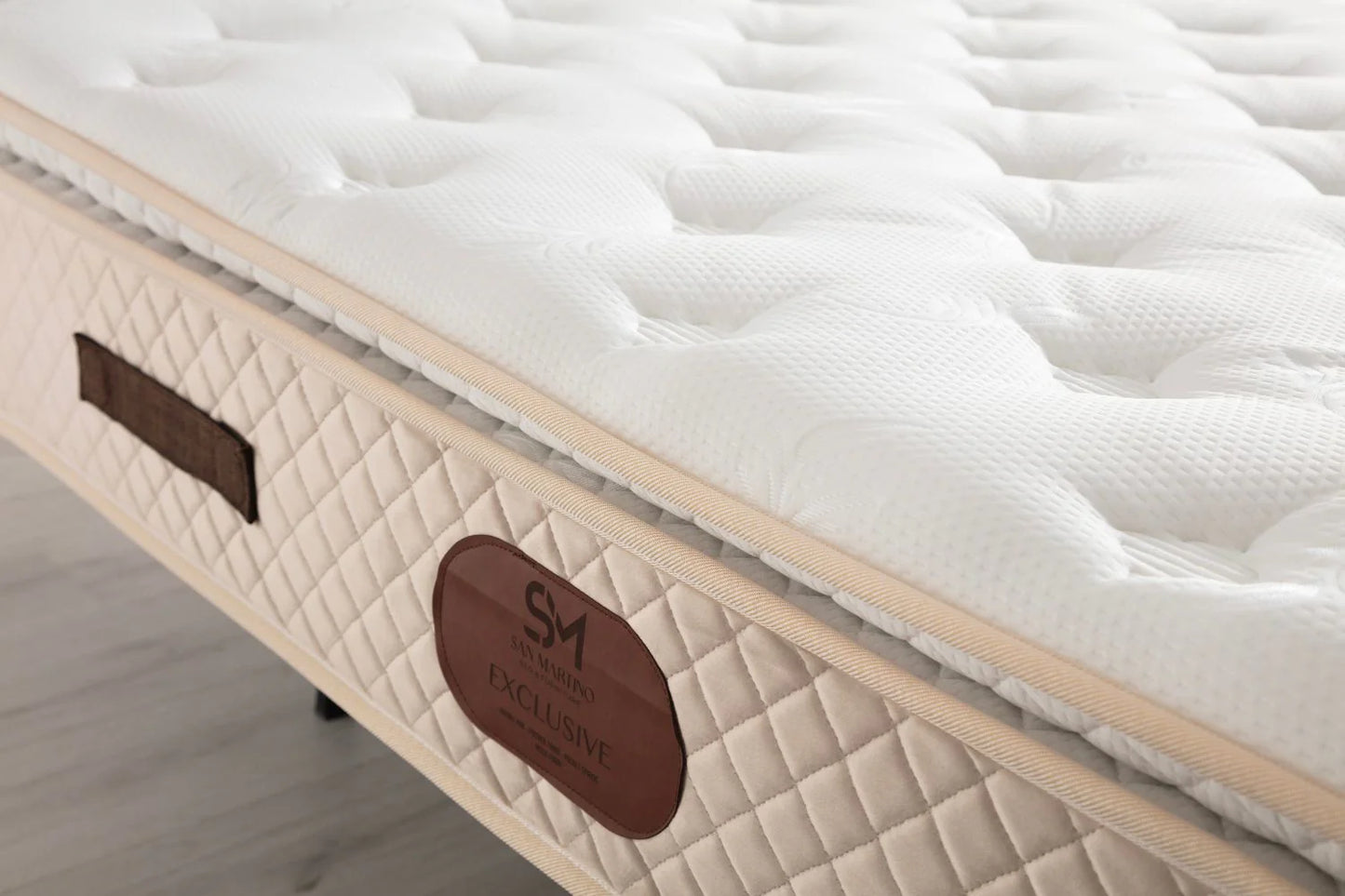 Matelas Ressort Ensachés SM Exclusive Beige - 32 cm Surmatelas Intégré