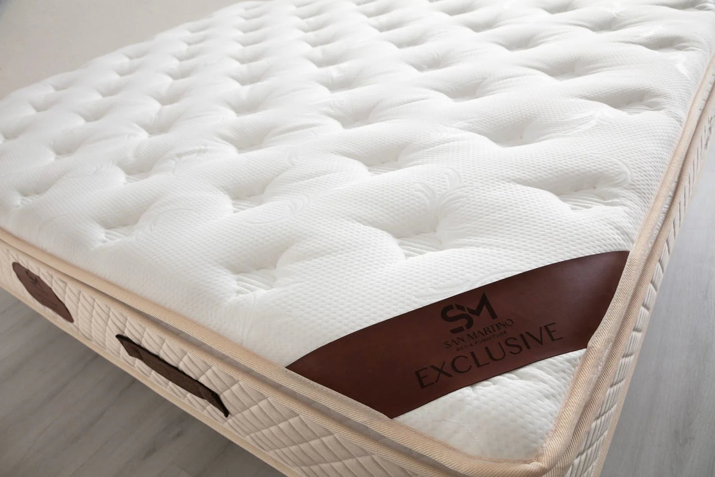 Matelas Ressort Ensachés SM Exclusive Beige - 32 cm Surmatelas Intégré
