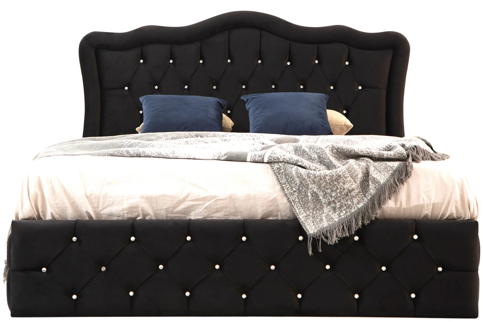 Cadre De Lit VENISE NOIR - Velours