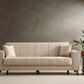 Canapé Convertible Novia Velours Beige