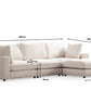 Canapé Modulable Julia Velours 3+1 Pouf