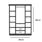 Armoire 4 Portes Gilona Beige