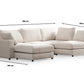 Canapé Modulable Julia Chenille 4+1 Pouf