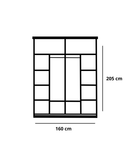 Armoire Dressing Rilona Beige
