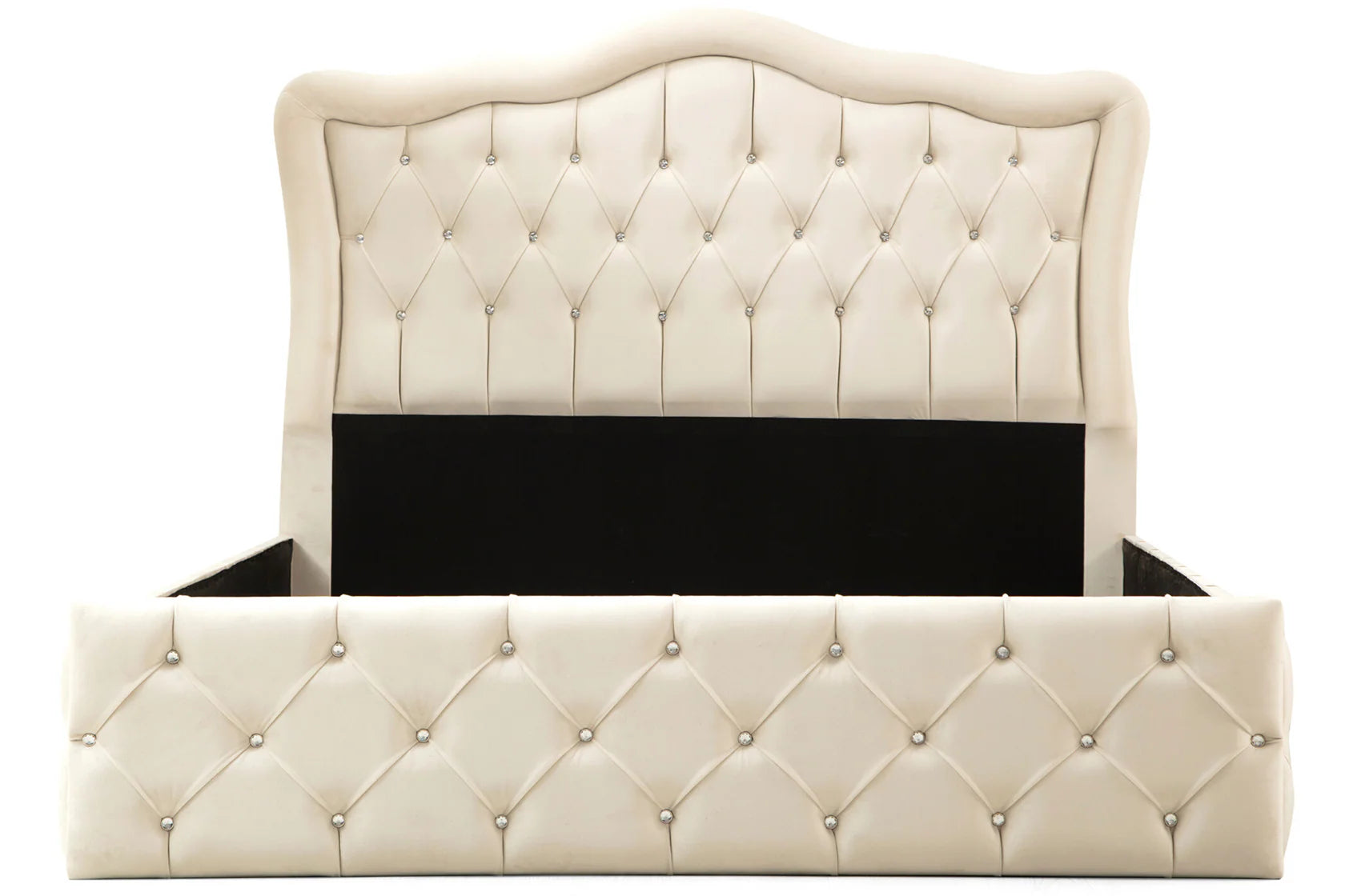 Cadre De Lit VENISE BLANC CASSÉ - Velours