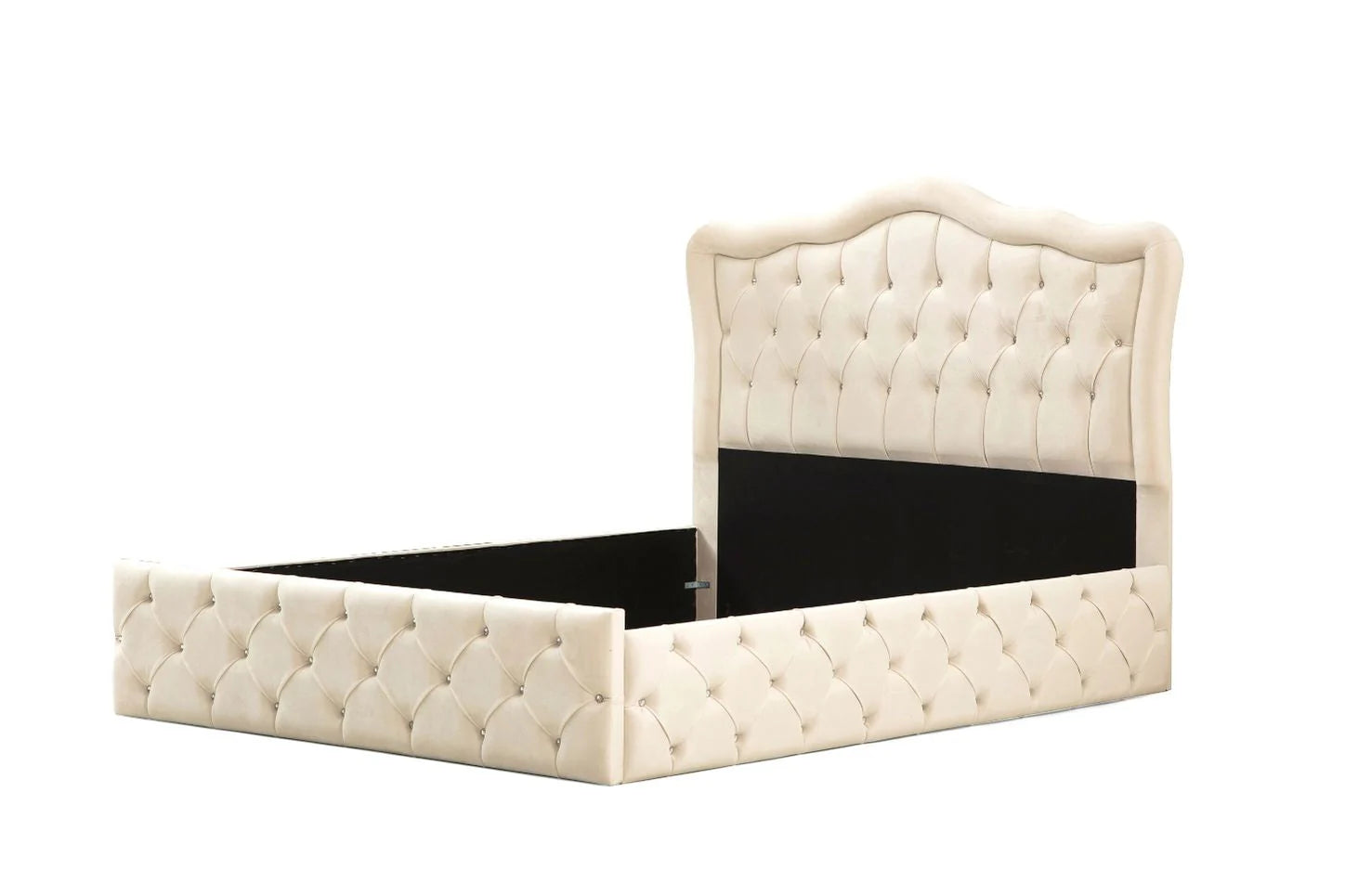 Cadre De Lit VENISE BLANC CASSÉ - Velours