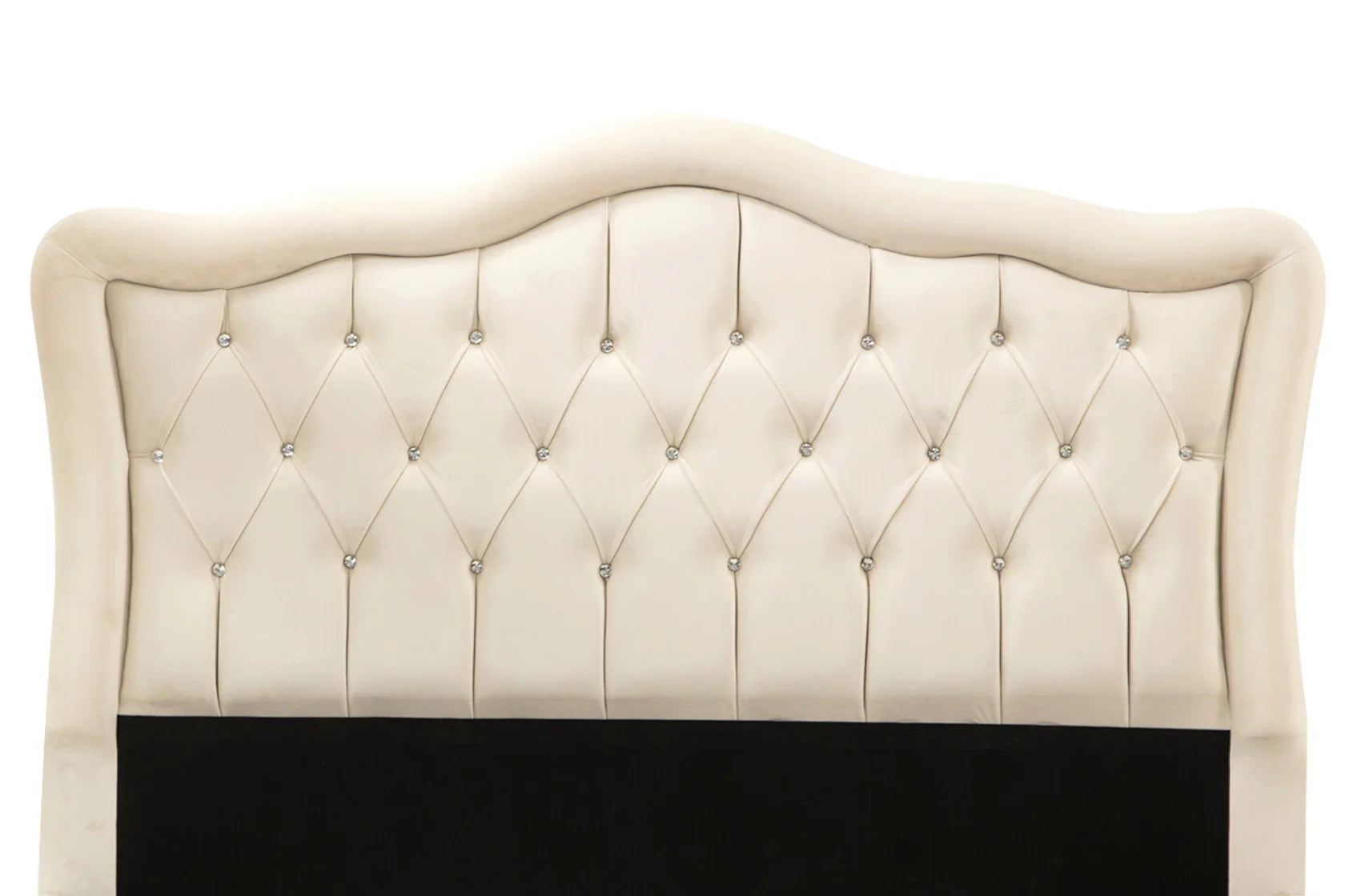 Cadre De Lit VENISE BLANC CASSÉ - Velours