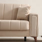 Canapé Convertible Novia Velours Beige