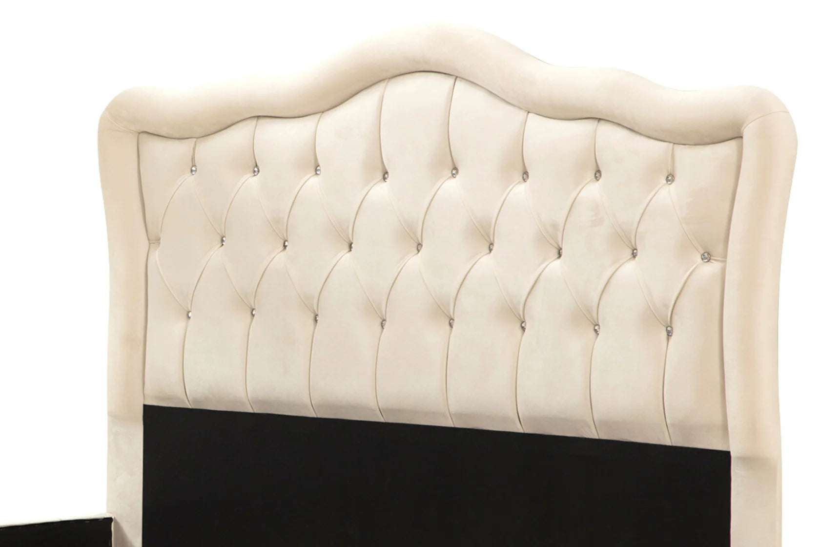 Cadre De Lit VENISE BLANC CASSÉ - Velours