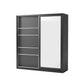Armoire 2 Portes Coulissantes Lirona Gris