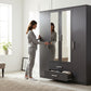 Armoire 4 Portes Gilona Gris